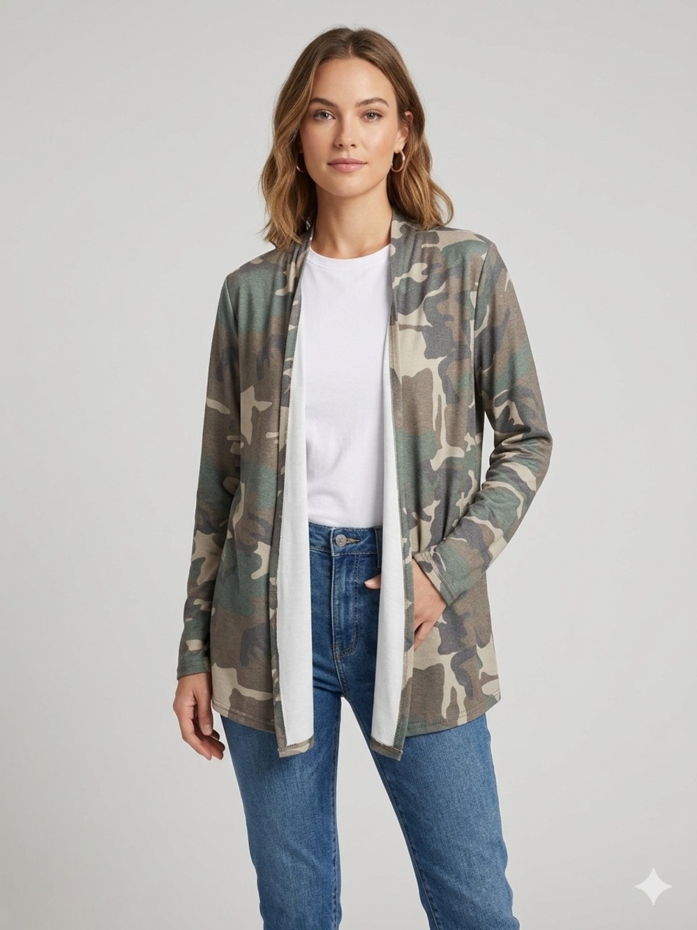 Women’s Camo Cardigan with pockets